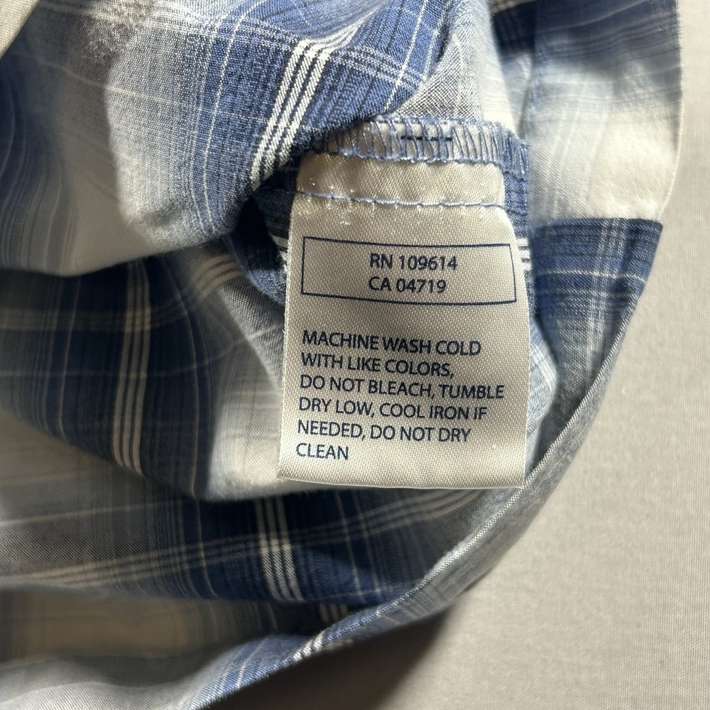 5.11 Tactical Series Men's Medium Blue Plaid Short Sleeve Button Shirt - Picture 5 of 6